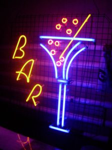 Neony świetlne Bar